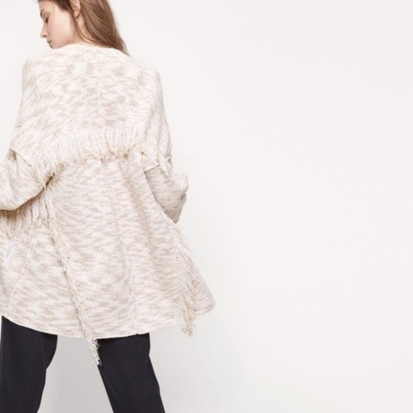 Maje Sweaters - Maje Mulane Boho Chic Chunky Cardigan Sweater